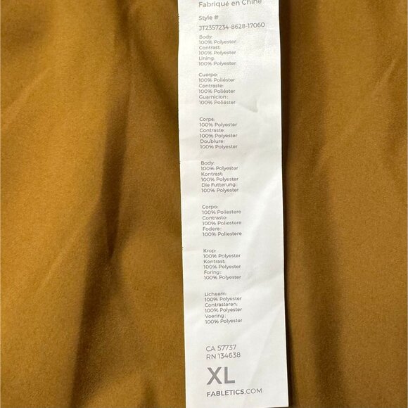 Fabletics NWT Oversized Puffer Vest Womens XL Polyester Blush Pink Pearlescent - Picture 11 of 13